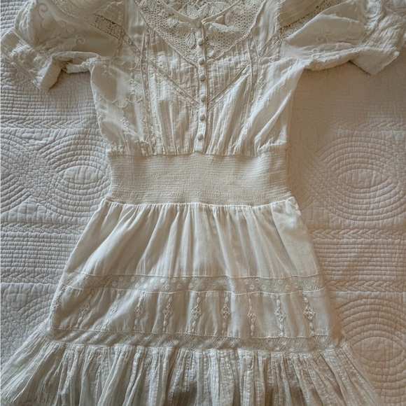 LoveShackFancy Cream Lace Mini Dress - Picture 7 of 7